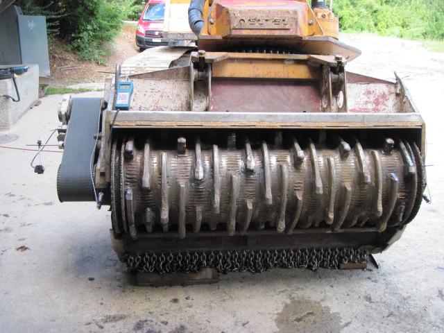 Equilibrage d'une broyeuse à souche