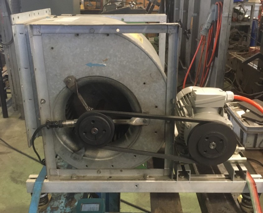 Equilibrage d'une turbine de ventilation double