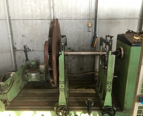 Equilibrage dynamique d'une roue de turbine de ventilation