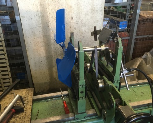 Equilibrage dynamique d'une hélice de refroidissement