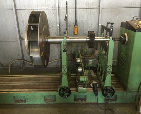 Equilibrage dynamique d'une turbine de ventilation