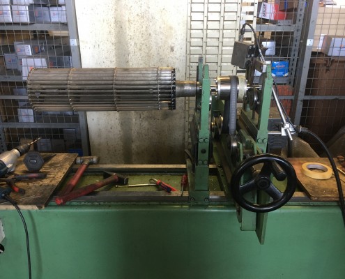 Equilibrage dynamique d'un rotor et d'une turbine de ventilation