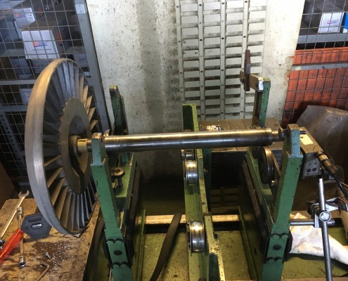 Equilibrage dynamique d'une turbine de ventilation