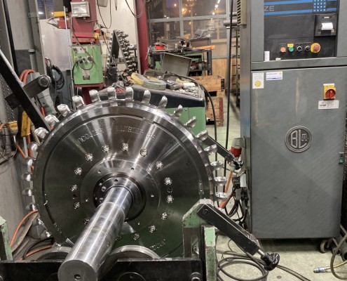 Equilibrage dynamique d'une roue Pelton